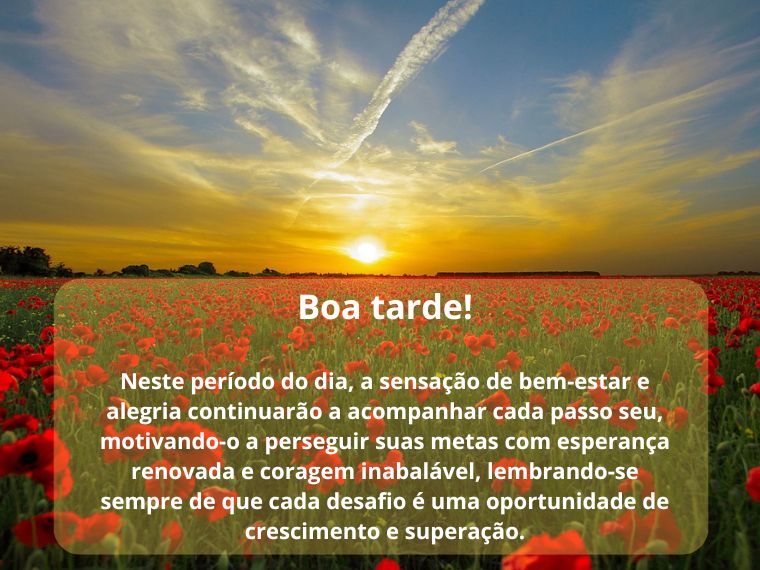 Boa Tarde com Motivação, Esperança e Superação