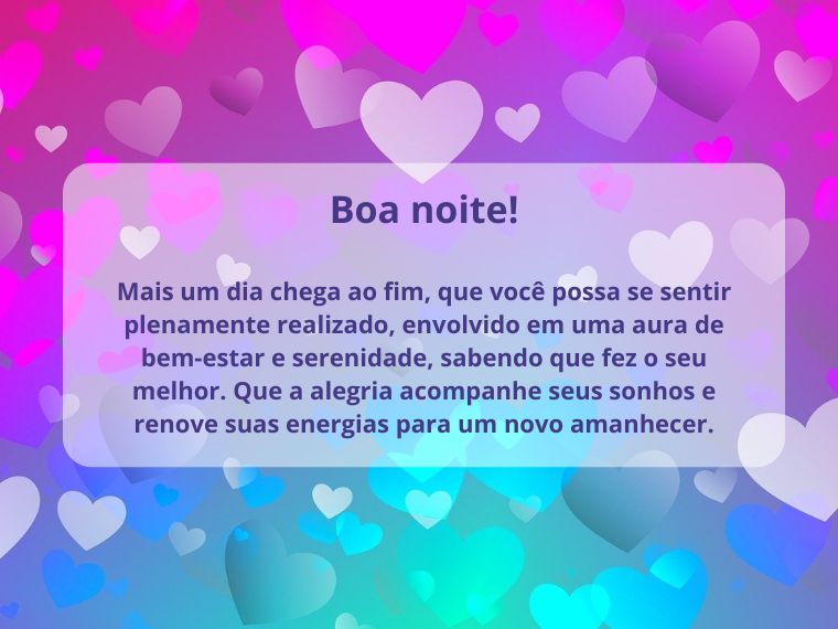 Boa Noite com Paz e Serenidade para Encerrar o Dia