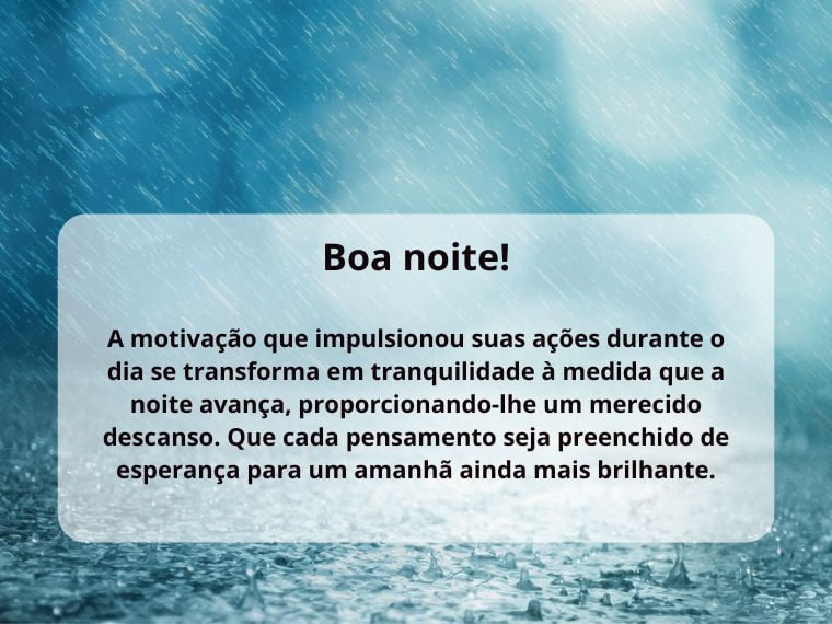 Boa Noite com Esperança para um Amanhã Melhor