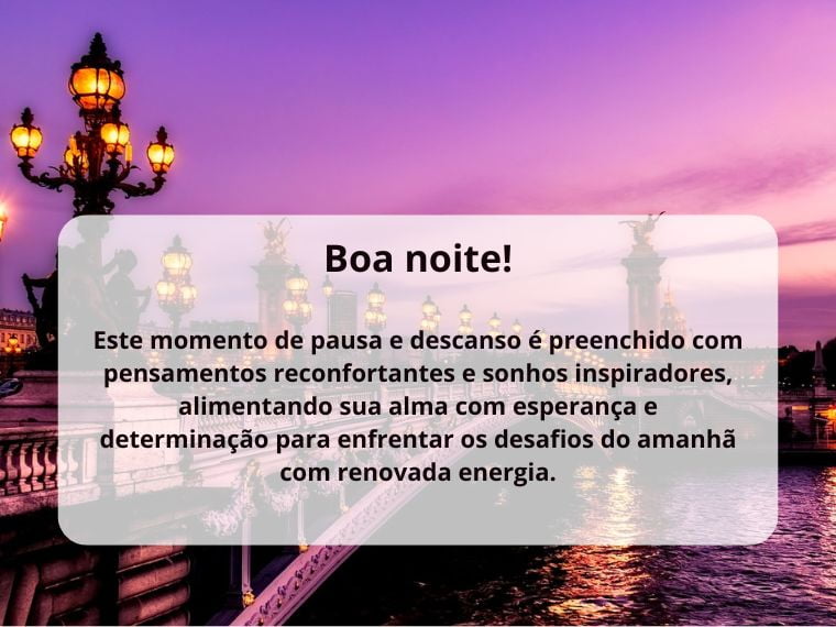 Boa Noite com Sonhos Inspiradores e Esperança