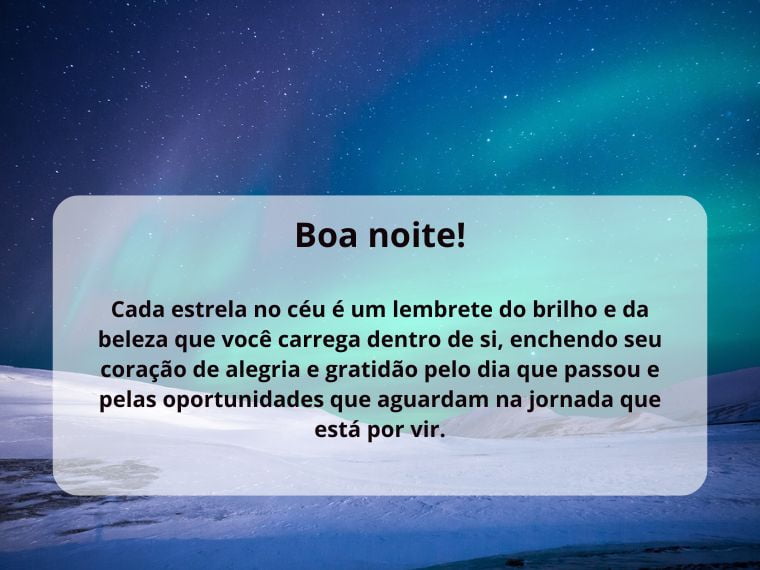 Boa Noite com Gratidão, Alegria e Sonhos Iluminados
